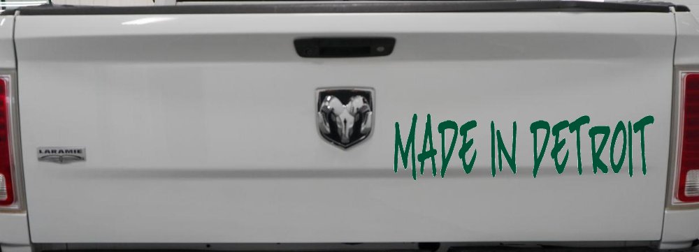 Made In Detroit Motor Sports Car or Truck Window Decal Sticker
