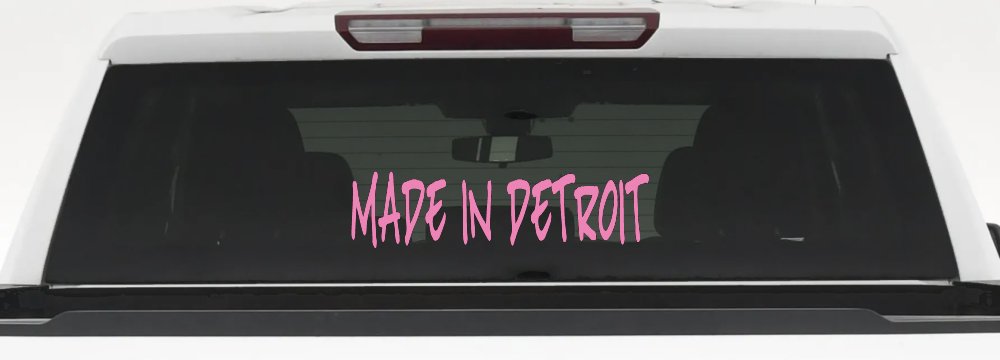 Made In Detroit Motor Sports Car or Truck Window Decal Sticker