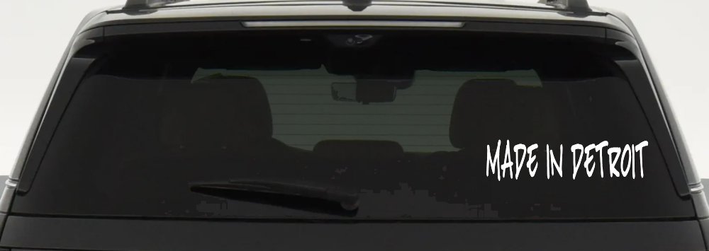Made In Detroit Motor Sports Car or Truck Window Decal Sticker