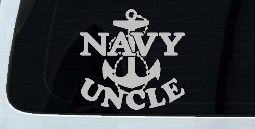 Navy Uncle Military Car or Truck Window Decal Sticker (Light Gray)
