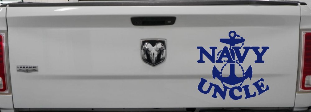 Navy Uncle Military Car or Truck Window Decal Sticker (Navy)