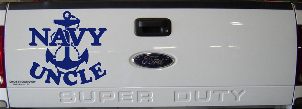 Navy Uncle Military Car or Truck Window Decal Sticker (Navy)