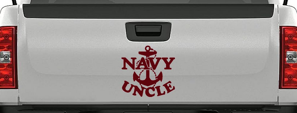 Navy Uncle Military Car or Truck Window Vinyl Decal Sticker (Purple Red)