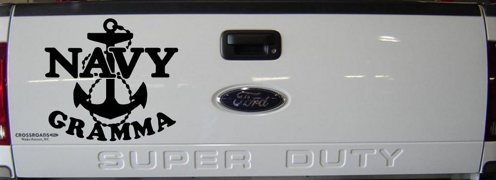 Navy Gramma Military Car or Truck Window Decal Sticker (Black)