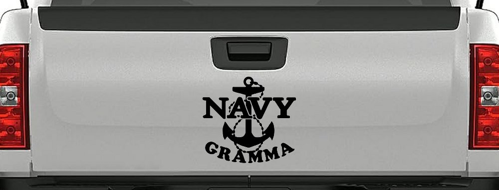 Navy Gramma Military Car or Truck Window Vinyl Decal Sticker (Black)