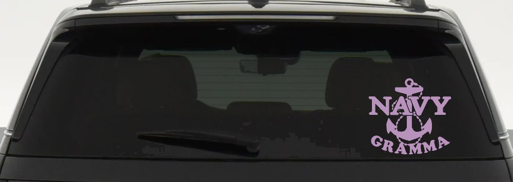 Navy Gramma Military Car or Truck Window Decal Sticker (Lilac)