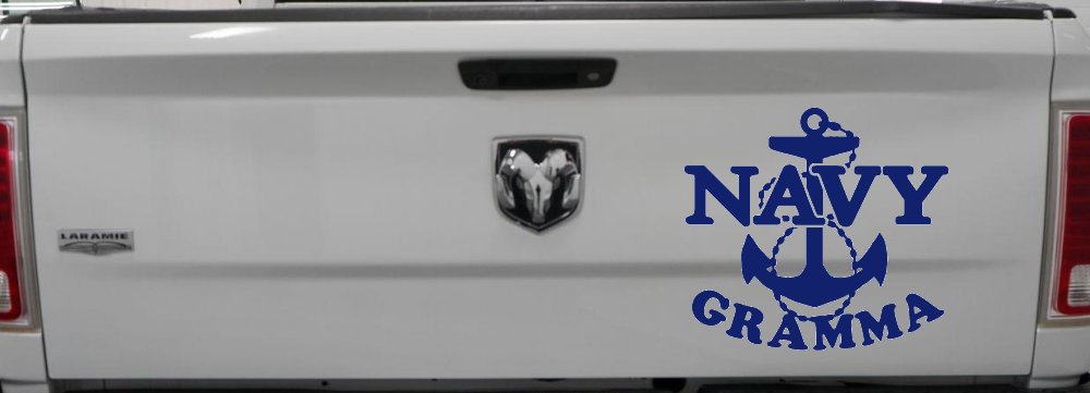 Navy Gramma Military Car or Truck Window Decal Sticker (Navy)