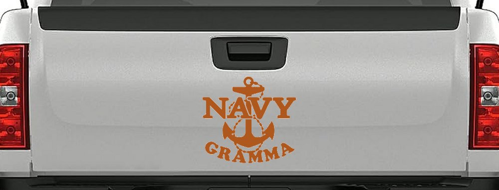 Navy Gramma Military Car or Truck Window Decal Sticker (Nut Brown)