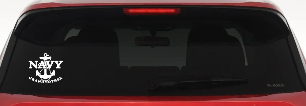 Navy Grandmother Military Car or Truck Window Vinyl Decal Sticker (White)