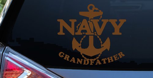 Navy Grandfather Military Car or Truck Window Decal Sticker (Copper)