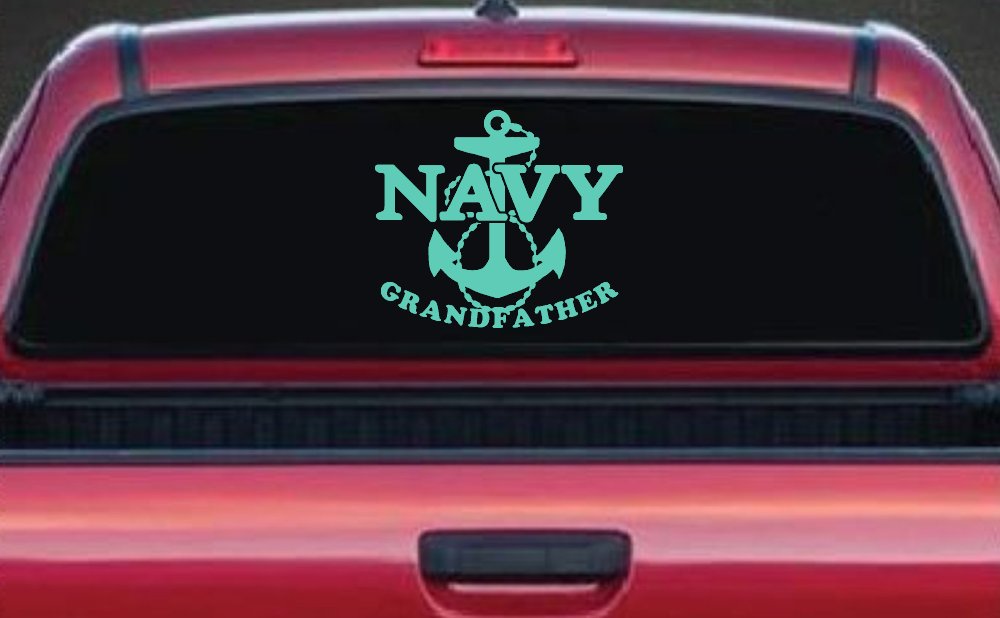 Navy Grandfather Military Car or Truck Window Decal Sticker (Mint)