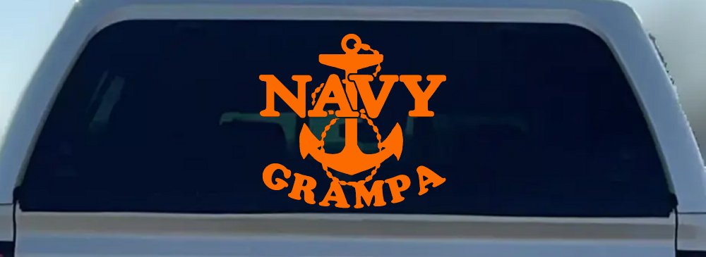 Navy Grampa Military Car or Truck Window Decal Sticker