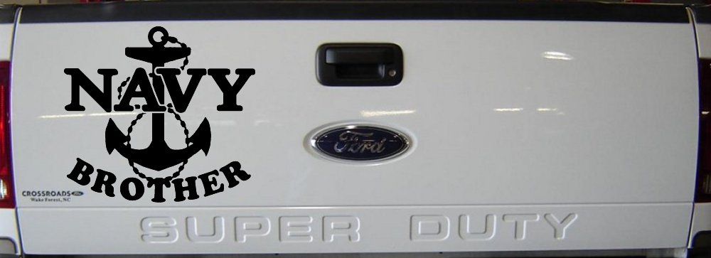 Navy Brother Military Car or Truck Window Decal Sticker (Black)