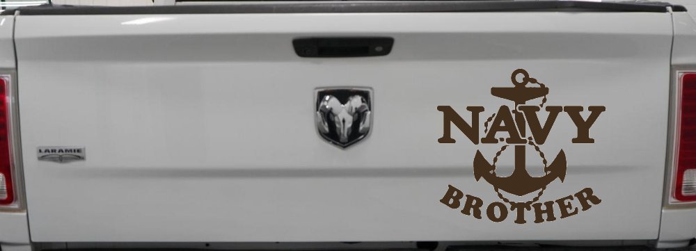 Navy Brother Military Car or Truck Window Decal Sticker (Brown)