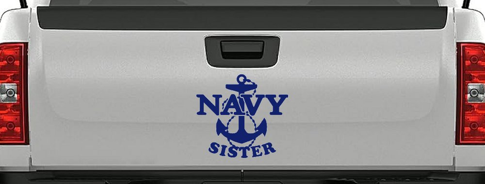 Navy Sister Military Car or Truck Window Decal Sticker (Navy)