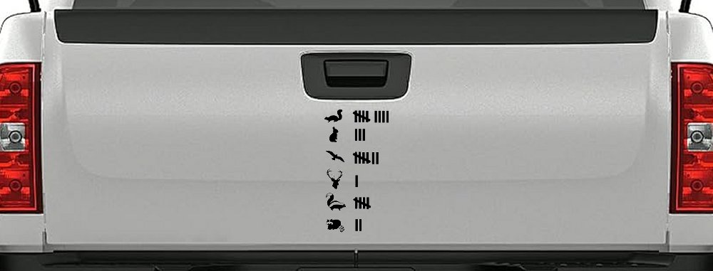 Keeping Count Roadkill Animals You Have HIt Funny Car or Truck Window Decal Sticker