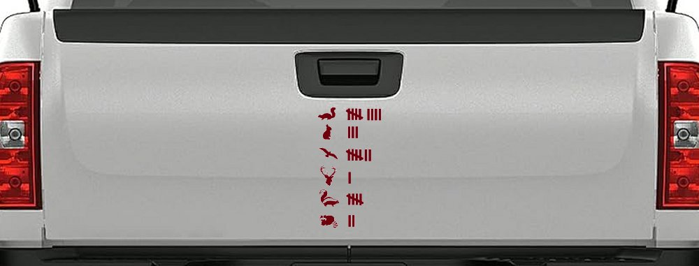 Keeping Count Roadkill Animals You Have HIt Funny Car or Truck Window Decal Sticker
