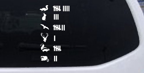 Keeping Count Roadkill Animals You Have HIt Funny Car or Truck Window Decal Sticker