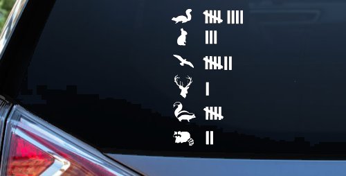 Keeping Count Roadkill Animals You Have HIt Funny Car or Truck Window Decal Sticker