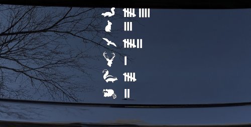 Keeping Count Roadkill Animals You Have HIt Funny Car or Truck Window Decal Sticker