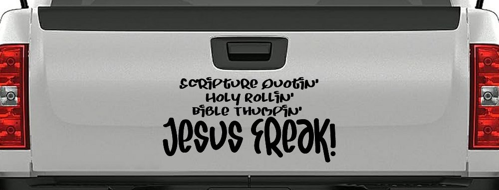 Jesus Freak Christian Car or Truck Window Decal Sticker (Black)