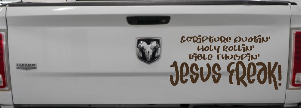 Jesus Freak Christian Car or Truck Window Decal Sticker