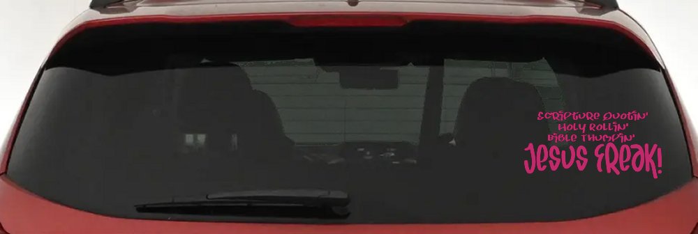 Jesus Freak Christian Car or Truck Window Decal Sticker (Hot Pink)