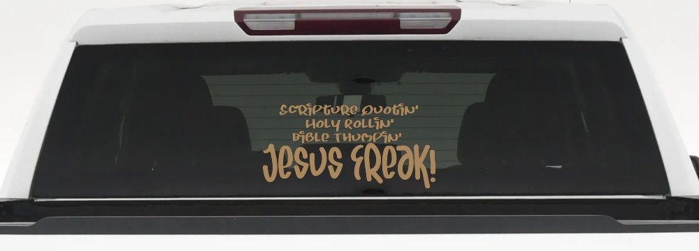 Jesus Freak Christian Car or Truck Window Decal Sticker