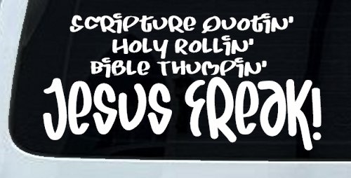 Jesus Freak Christian Car or Truck Window Decal Sticker