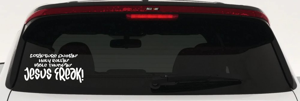 Jesus Freak Christian Car or Truck Window Decal Sticker