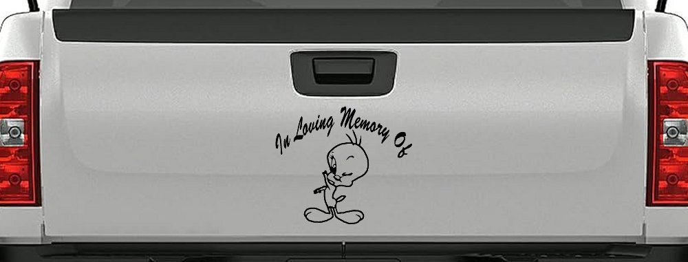 In Memory Of Tweety Bird Cartoons Car or Truck Window Decal Sticker