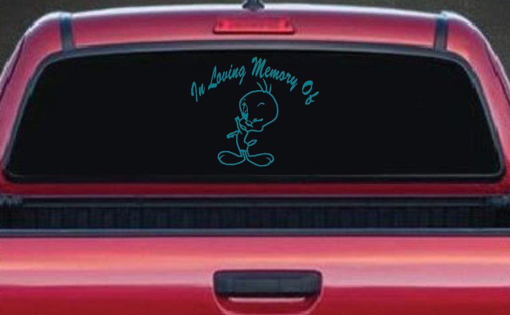 In Memory Of Tweety Bird Cartoons Car or Truck Window Decal Sticker