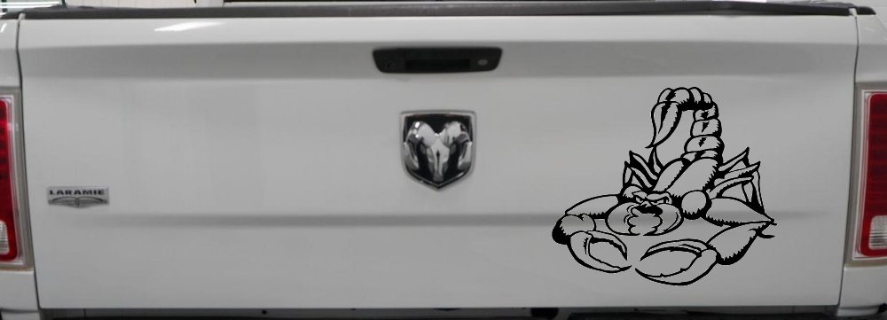 Mean Scorpion Car or Truck Window Decal Sticker (Black)