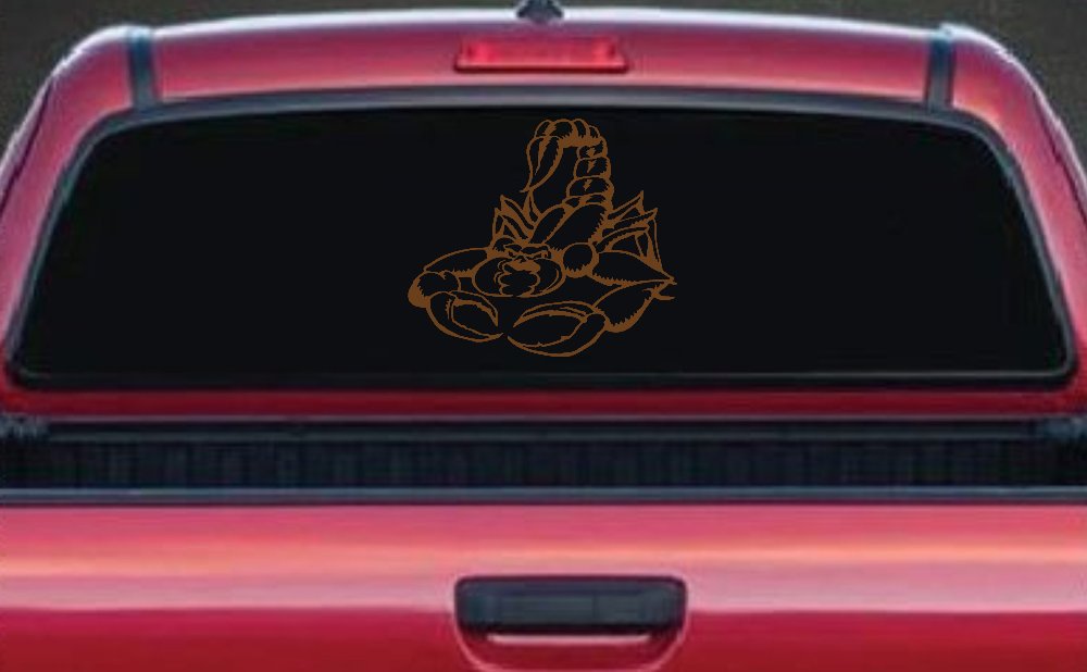 Mean Scorpion Car or Truck Window Decal Sticker (Copper)