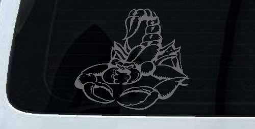Mean Scorpion Car or Truck Window Decal Sticker (Silver)