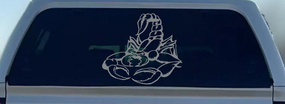 Mean Scorpion Car or Truck Window Decal Sticker (Telegrey)