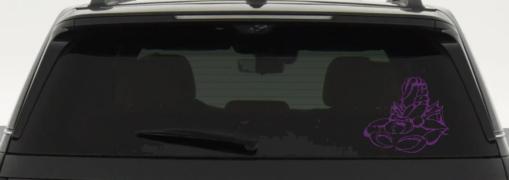 Mean Scorpion Car or Truck Window Decal Sticker (Violet)