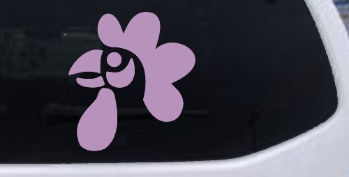 Rooster Head Car or Truck Window Decal Sticker (Lilac)