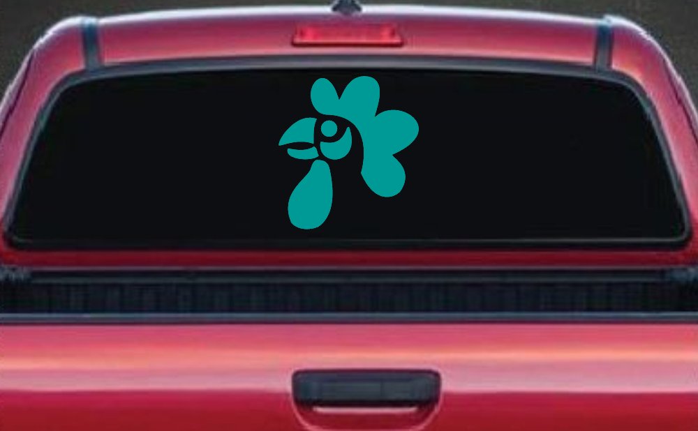 Rooster Head Car or Truck Window Decal Sticker