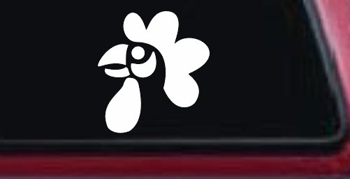 Rooster Head Car or Truck Window Decal Sticker