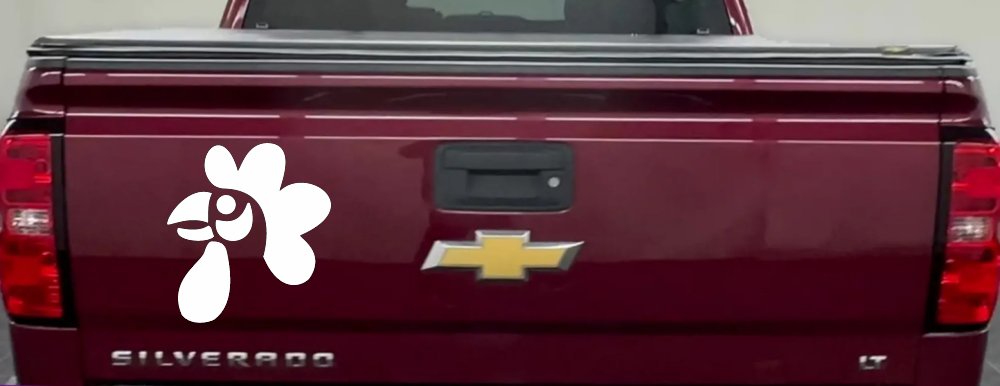 Rooster Head Car or Truck Window Decal Sticker