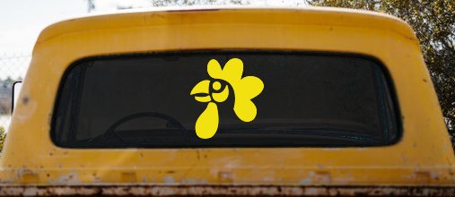 Rooster Head Car or Truck Window Decal Sticker