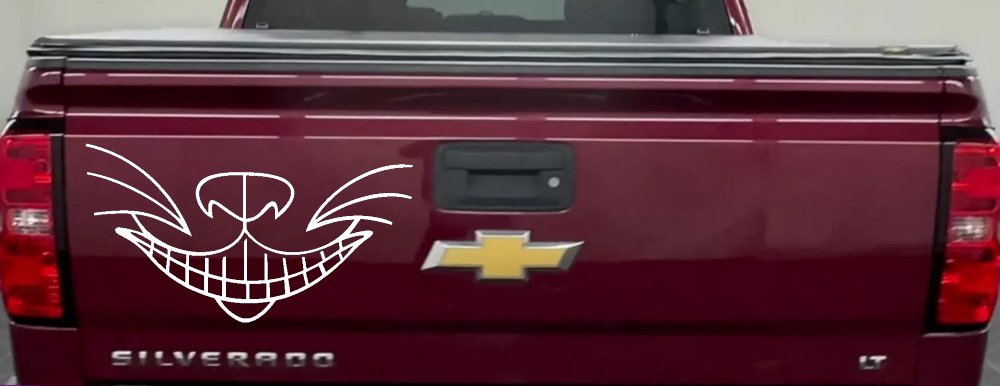 Cat Smile Face Car or Truck Window Decal Sticker