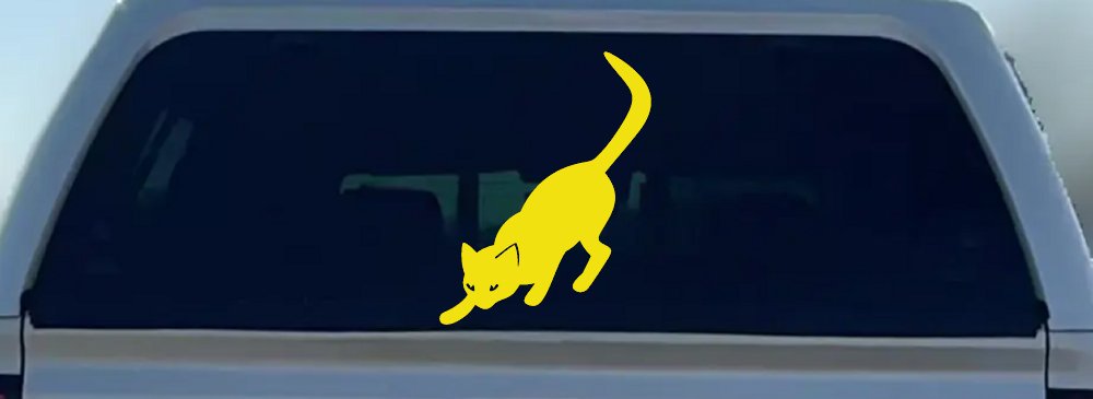 Cat Stalking Car or Truck Window Decal Sticker