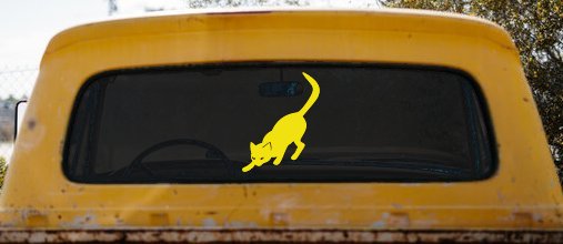 Cat Stalking Car or Truck Window Decal Sticker