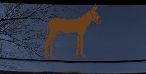 Donkey Jackass Mule Car or Truck Window Decal Sticker (Copper)
