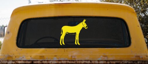 Donkey Jackass Mule Car or Truck Window Decal Sticker