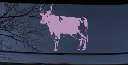 Cow Bull Car or Truck Window Decal Sticker (Lilac)