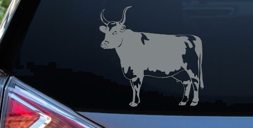 Cow Bull Car or Truck Window Decal Sticker (Telegrey)