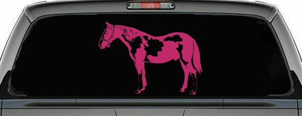 Paint Horse Car or Truck Window Vinyl Decal Sticker (Hot Pink)
